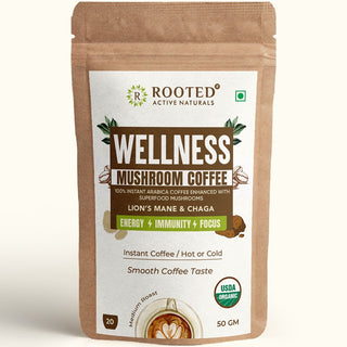 Wellness Mushroom Coffee - Arabica Coffee Enhanced with Superfood Mushrooms | 50 Grams