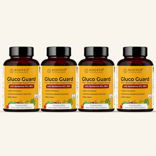 Gluco Guard- Blood Sugar support with Berberine HCL 98%, Ceylon Cinnamon, Gurmar & Bitter Melon