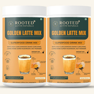 Golden Latte Mix with Nano Curcumin, Lion’s Mane Mushroom, MCT Powder