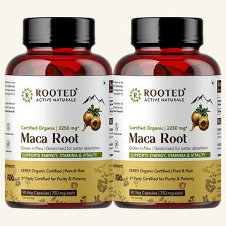 Certified Organic Peruvian Maca Root Capsules ( 750 mg)